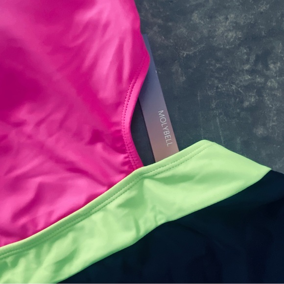 MOLYBELL One Piece  High Waisted Bathing Suit Monokini  Cutout Racerback Zip Up - Picture 14 of 16